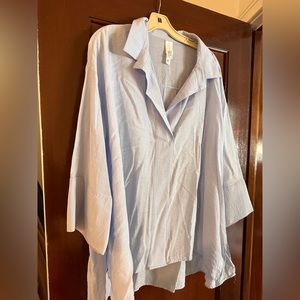 Oversized Blue Shirt, Size L ladies